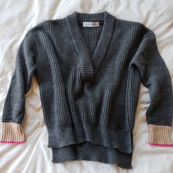 The Extreme Collection Sweaters - Ribbed V Neck Long Sleeve Sweater The Extreme Collection Sweaters - Ribbed V Neck Long Sleeve Sweater